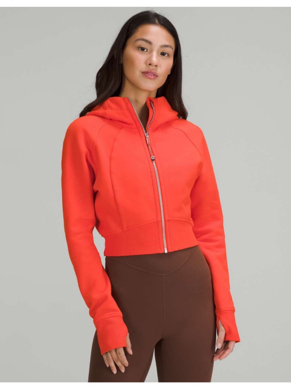 Lululemon cropped scuba zip hoodie